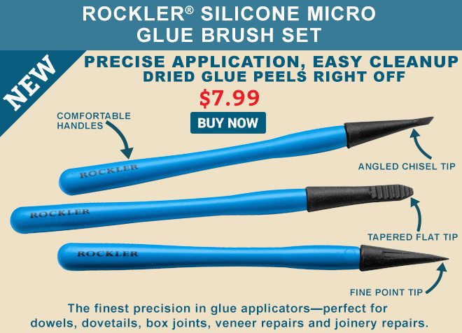 Rockler Silicone Micro Glue Brush Set