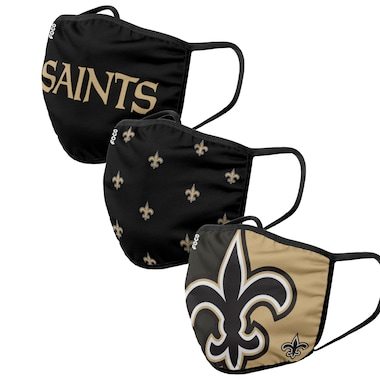 New Orleans Saints FOCO Adult Face Covering 3-Pack