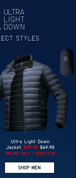 ULTRA LIGHT DOWN JACKET $59.90 - SHOP MEN