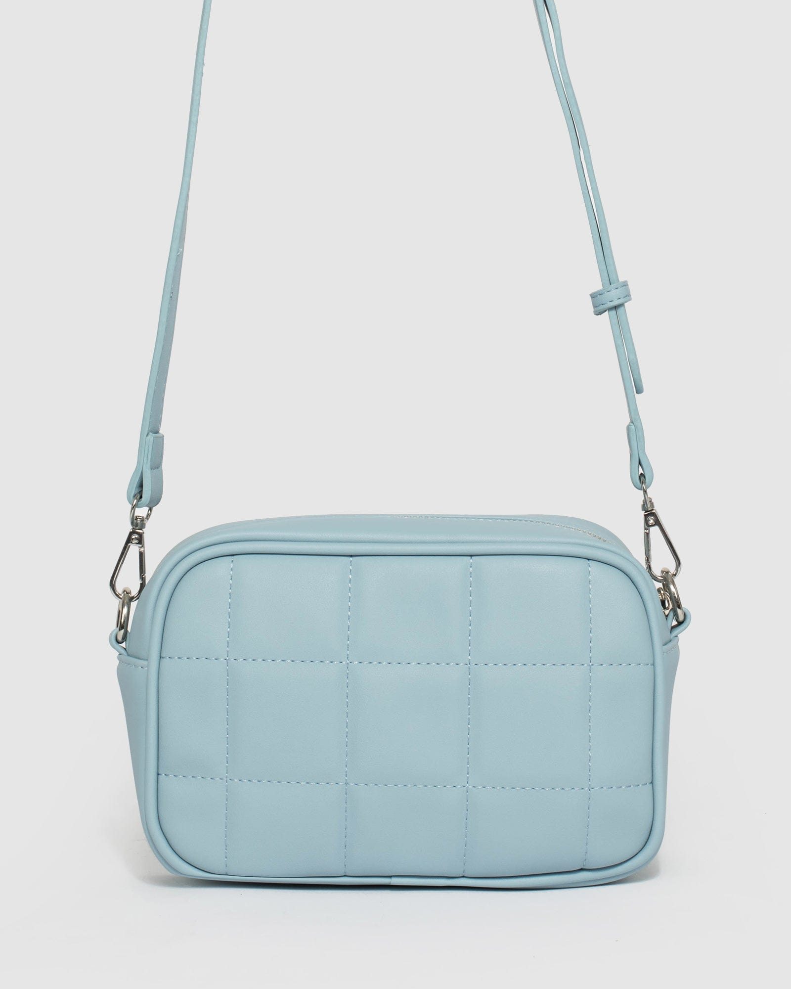 Image of Blue Amy Quilt Crossbody Bag