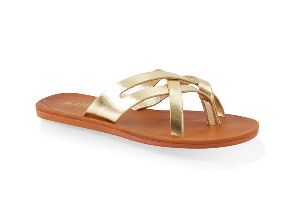 Criss Cross Strap Thong Sandals