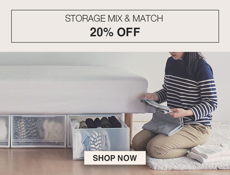 Shop Storage Mix and Match for 20% Off
