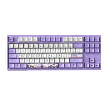 DAREU A87 Mechanical Keyboard Dream Theme Wired White Backlight 87 Keys Cherry MX Switch Purple PBT Keycaps Gaming Keyboard