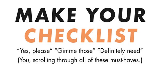 Make Your Checklist