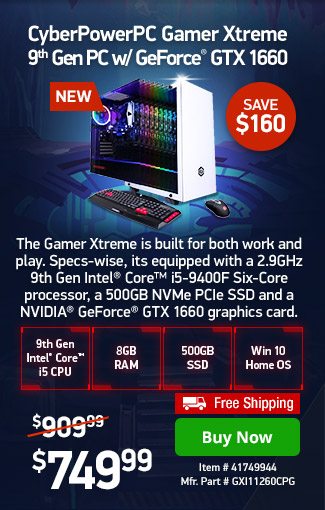 CyberPowerPC 8GB DDR4 Core™ i5 Desktop | 41749944 | Shop Now