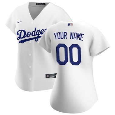 Los Angeles Dodgers Nike Women's 2020 Home Replica Custom Jersey - White