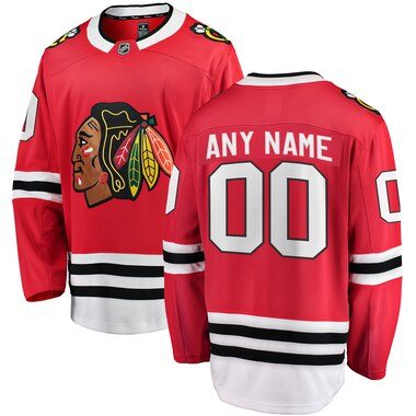 Fanatics Branded Chicago Blackhawks Red Home Breakaway Custom Jersey