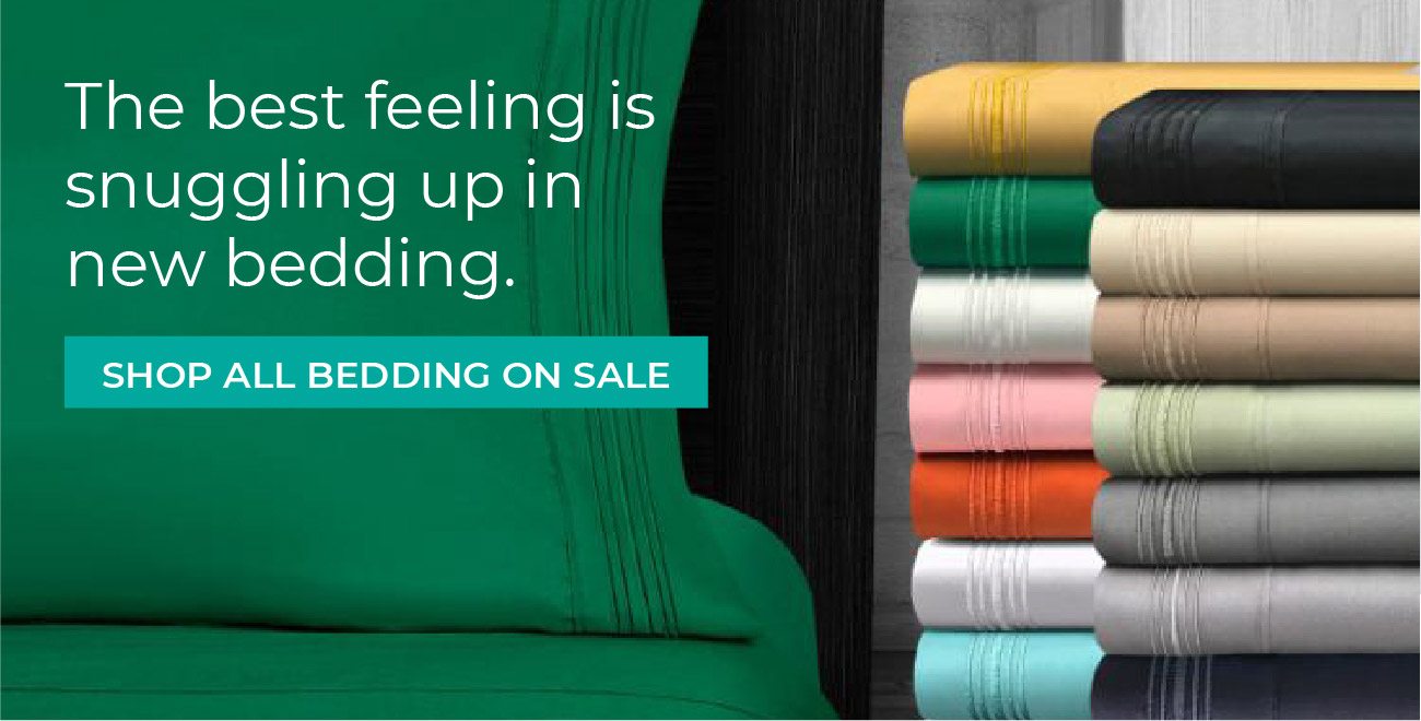 The best feeling is snuggling up in new bedding. | Shop All Bedding On Sale
