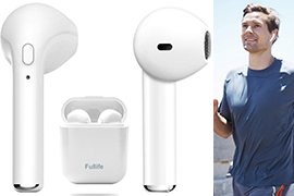 Fulllife True Wireless Bluetooth Earbuds w/ Charging Case