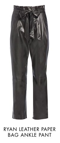 RYAN LEATHER PAPER BAG ANKLE PANT
