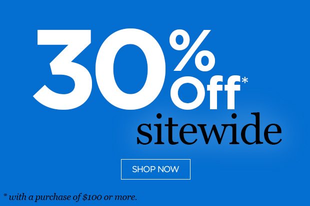 Get 30% off sitewide!