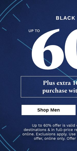 Black Friday | Up to 60% off |Shop Men's