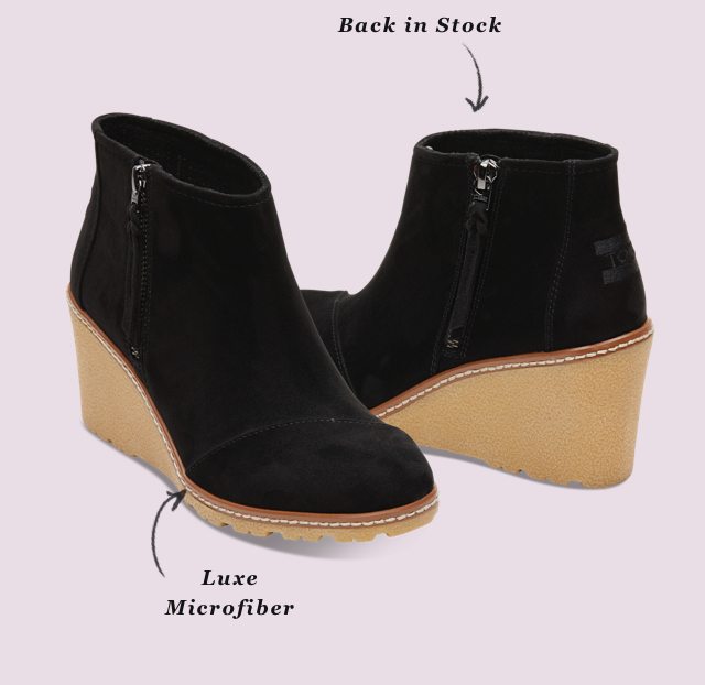 black microfiber women's avery booties