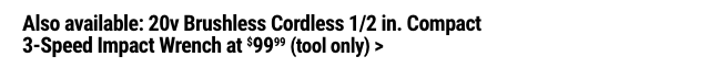 20v Brushless Cordless 1/2 in. Compact 3-Speed Impact Wrench - Tool Only