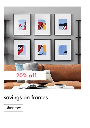 20% off savings on frames shop now