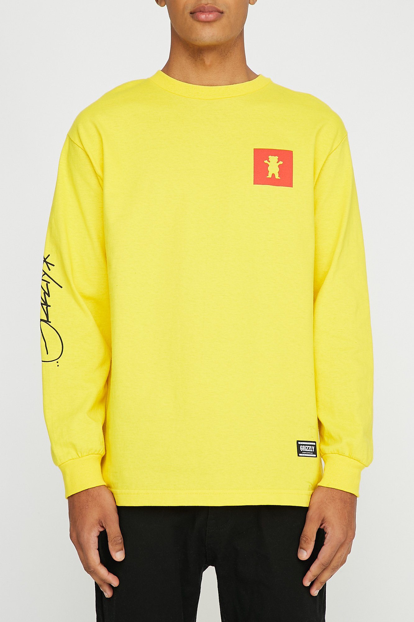 Image of Grizzly Mens OG Bear Yellow Long Sleeve