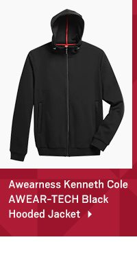 Awearness Kenneth Cole AWEAR-TECH Black Hooded Jacket >
