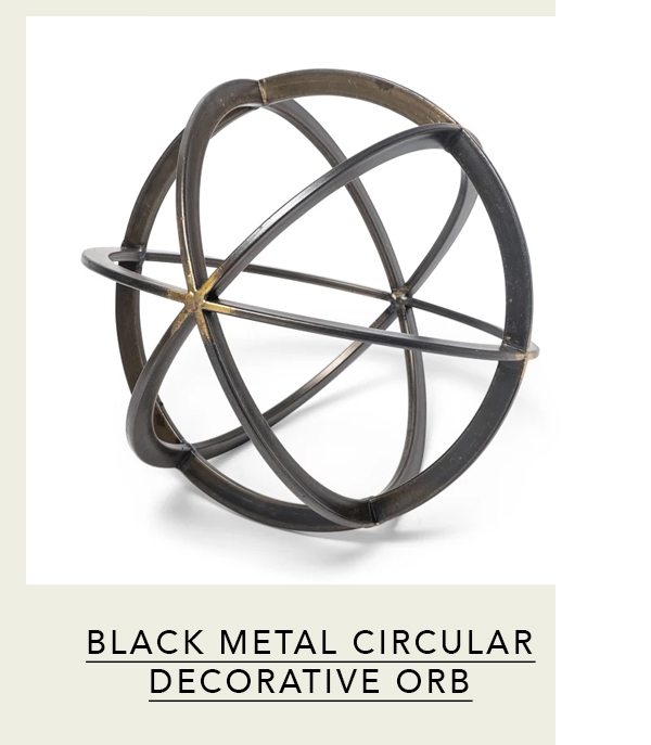 Galenna III Large Black Metal Circular Decorative Orb | SHOP NOW