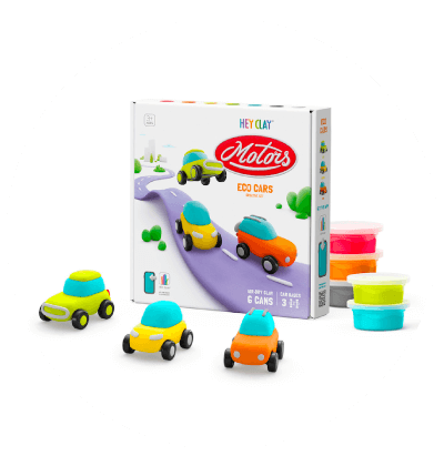6th Birthday - Hey Clay - Eco Cars Air-Dry Clay