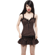 Steampunk Striped Sweetheart Camisole Top