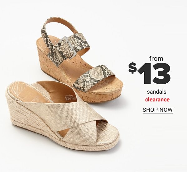 From $15 sandals clearance. Shop Now.