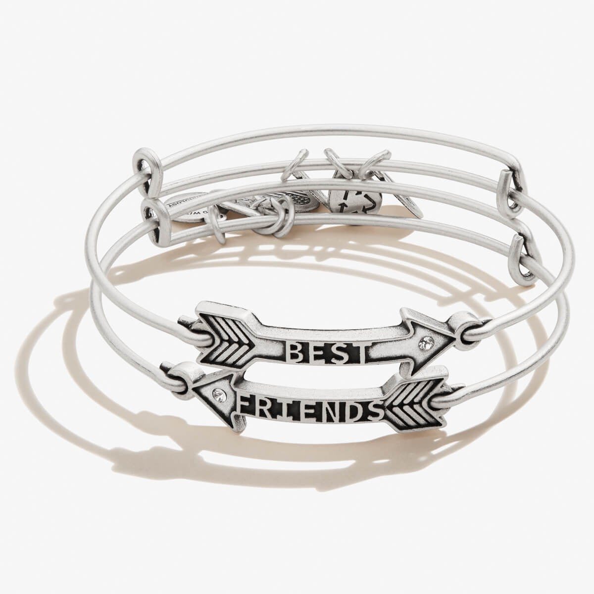 Image of Best Friends Arrow Charm Bangles, Set of 2