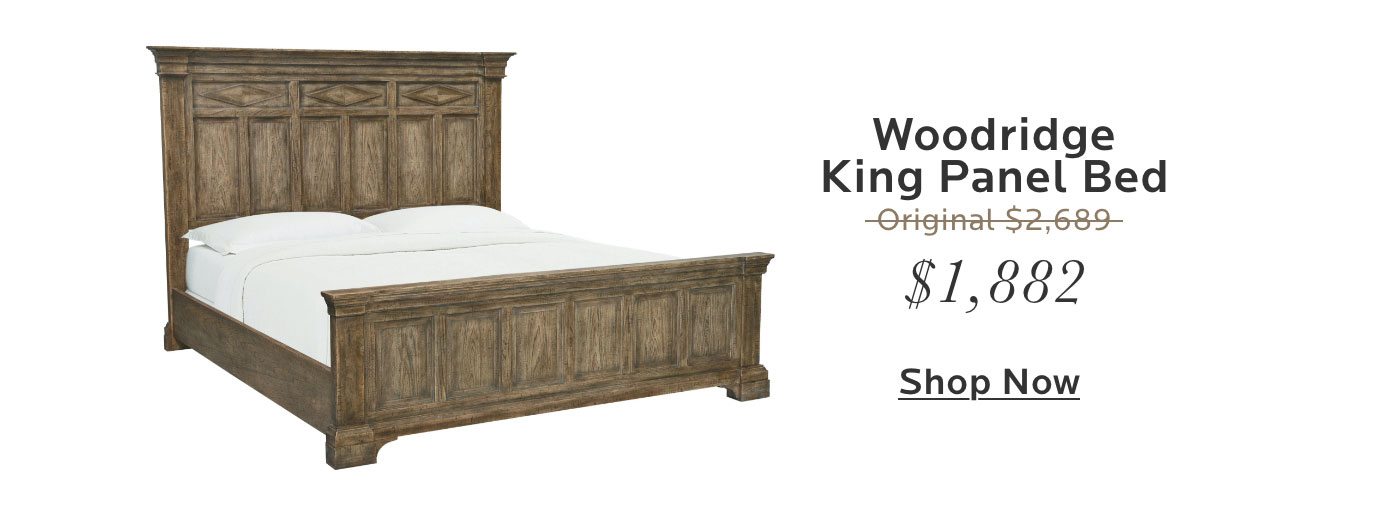 Woodridge King Panel Bed. Shop Now.