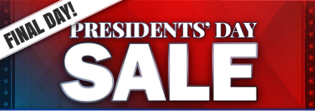 President's Day Sale | Now through Monday, February 19, 2018 | Save Even More with This Coupon: Off purchase of or More