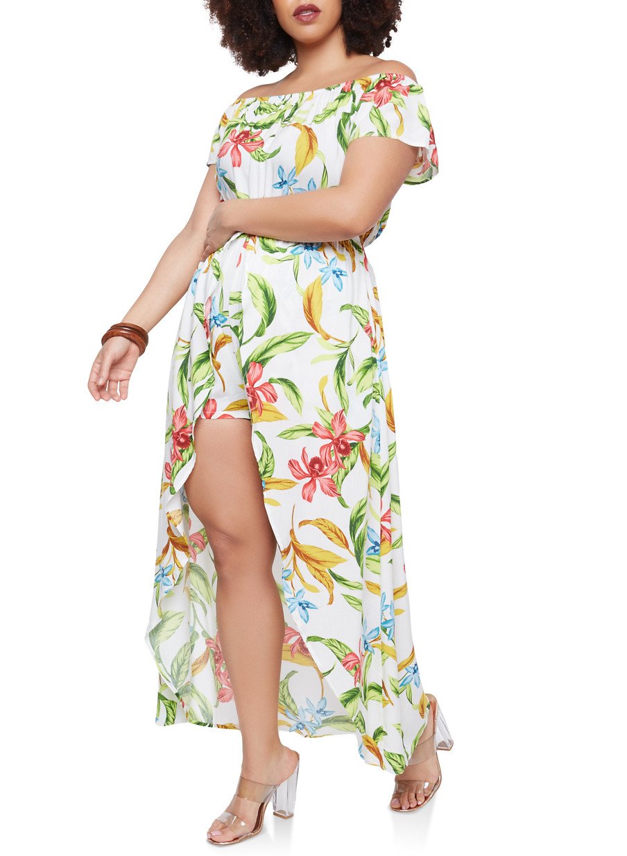 Plus Size Maxi Romper