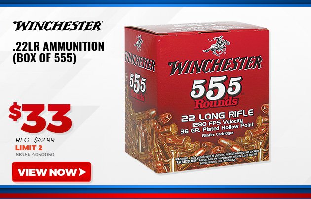 Winchester .22LR Ammunition (Box of 555)