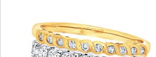 Diamond Ring 1/10 ct tw Round-cut 10K Yellow Gold