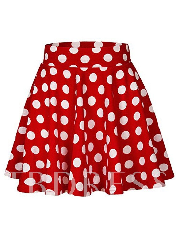 Casual Polka Dots A Line Women's Mini Skirt
