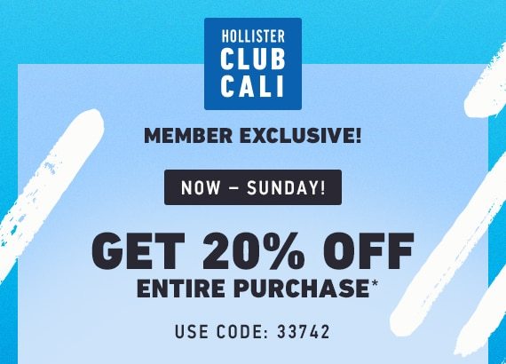 join Club Cali! - Hollister Email Archive