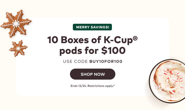 10 Boxes of K-Cup® pods for $100