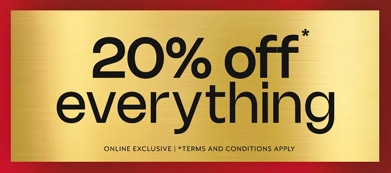 20% off everything 