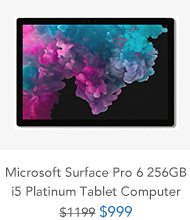 Shop Microsoft Surface Pro 6 256GB i5 Platinum Tablet Computer