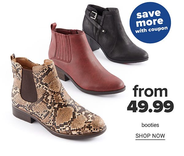 From 49.99 Women's Booties - Shop Now