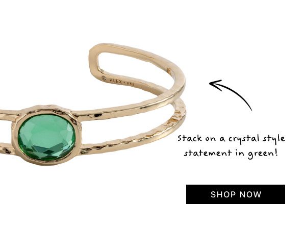 Crystal Hammered Cuff Bracelet | Shop Now