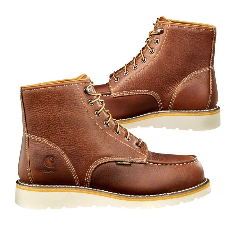 Carhartt Men's 6"" Waterproof Steel Toe Tan Wedge Boot
