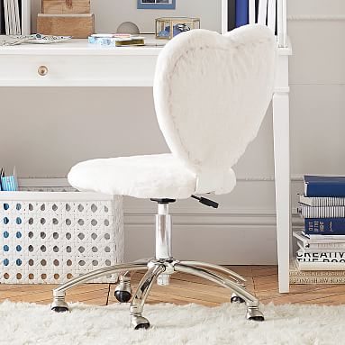 Polar Bear Faux Fur Heart Airgo Swivel Desk Chair Is Worth