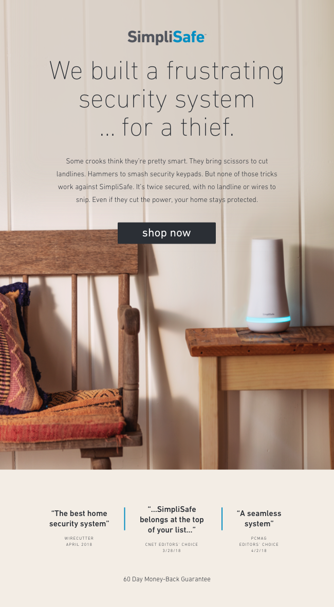 SimpliSafe - We built a frustrating security system...for a thief.