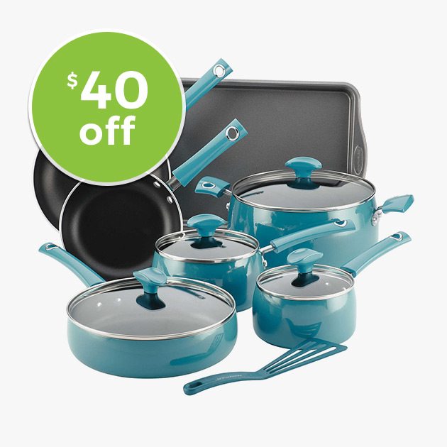 $40 Off Rachael Ray™ Cityscapes Porcelain Enamel 12-Piece Cookware Set