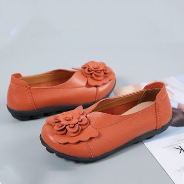 Leather Flat Shoes