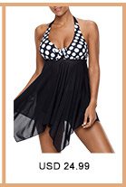 Halter Polka Dot Handkerchief Hem Swimdress and Panty