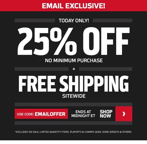 25 off nfl shop