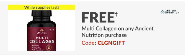 FREE* Multi Collagen on any Ancient Nutrition purchase