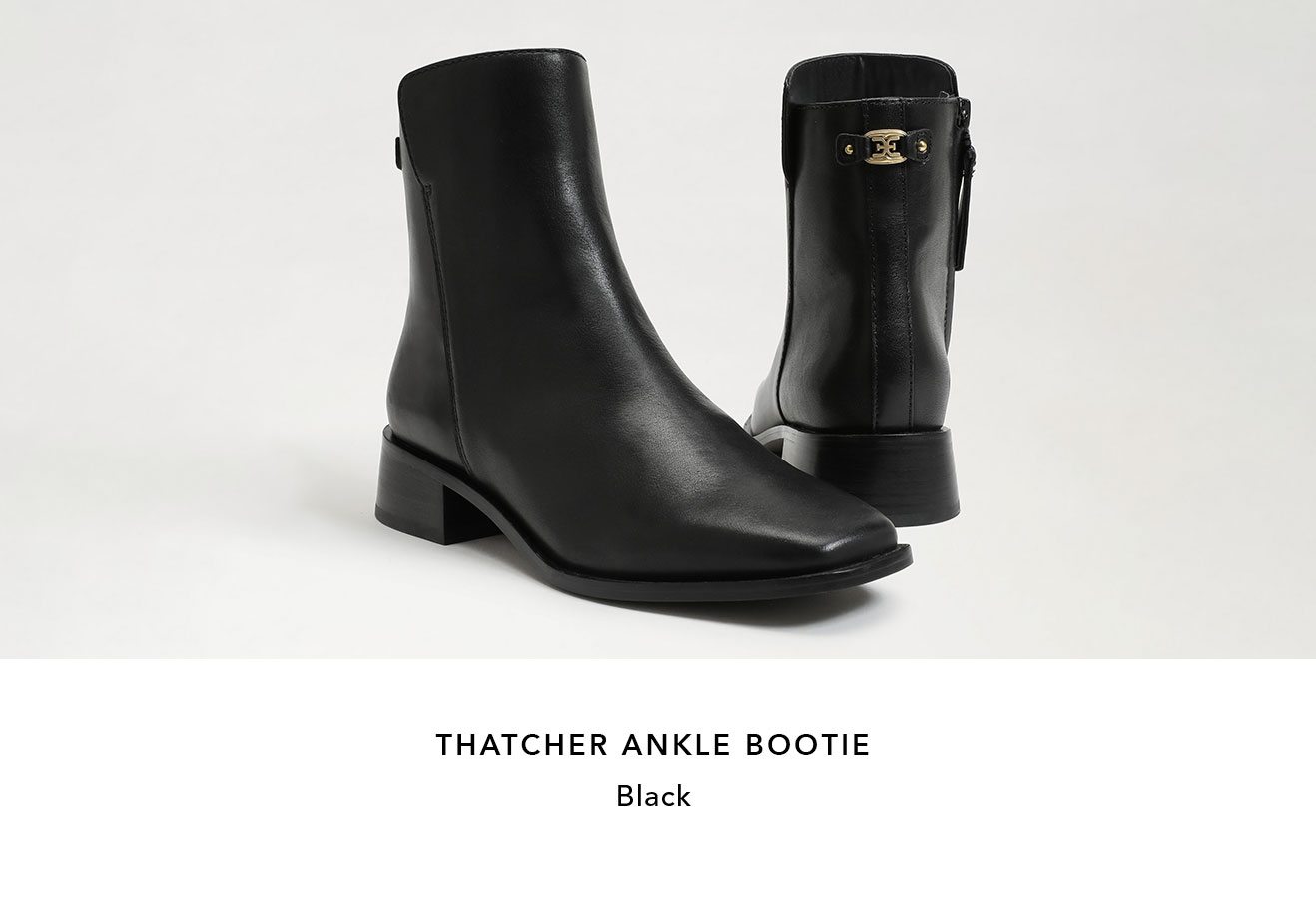 Thatcher Ankle Bootie - Black Leather 