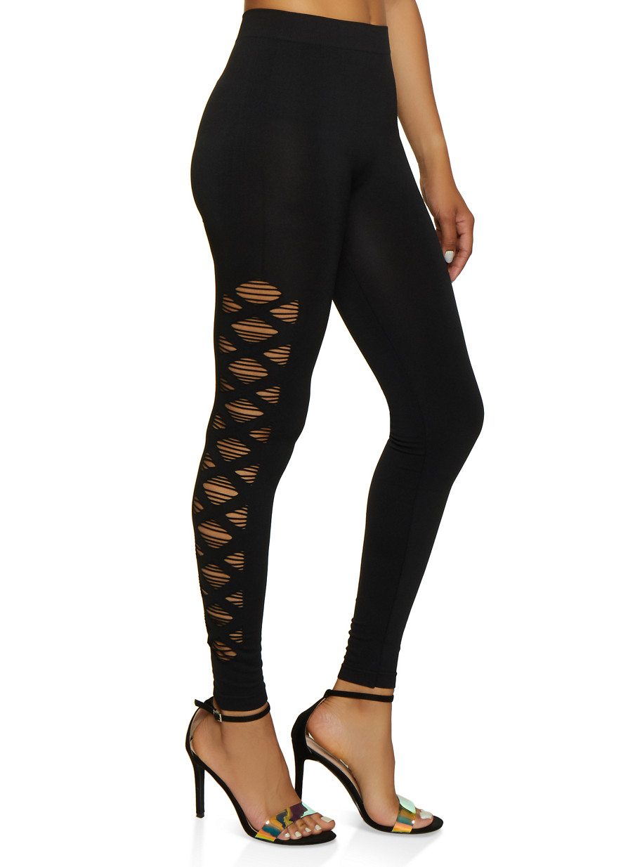 Laser Cut Side Leggings