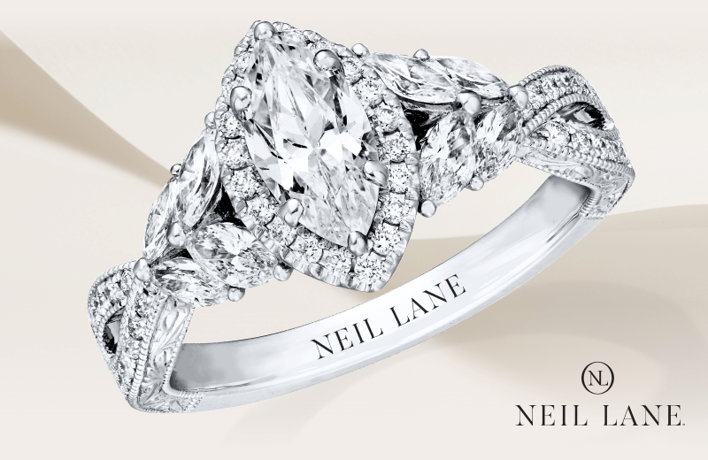 Neil Lane Diamond Engagement Ring 1-3/8 ct tw 14K White Gold