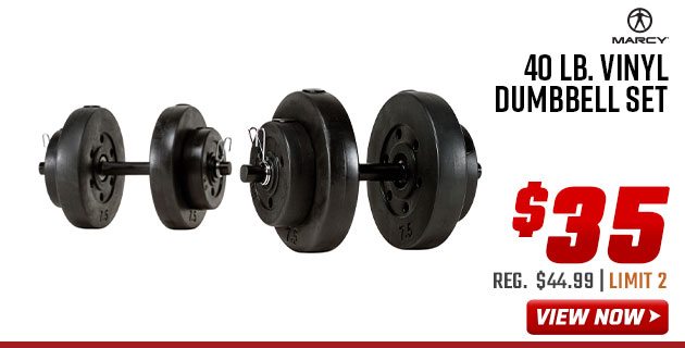 Marcy Club 40 lb. Vinyl Dumbbell Set